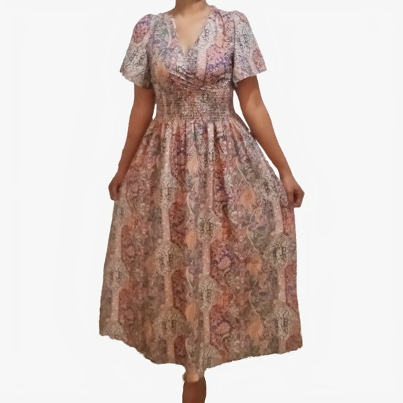 Multi-Color Boho Maxi Dress - Picture 6 of 6